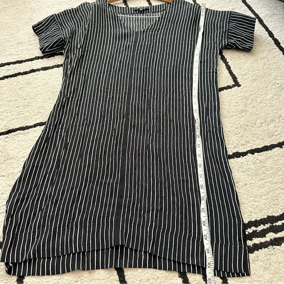 Madewell Black Striped Novel T-shirt Mini Dress - Picture 6 of 8